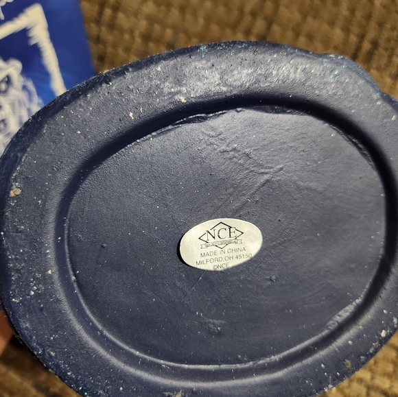 Vtg Elaine Thompson Snowman Lantern Snowkins Collection Ceramic Candle 1999 NCE - Picture 5 of 11